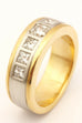 platinum 18k yellow gold diamond ruby 7.5mm band ring size 8 15.47g vintage