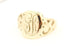 10k yellow gold signet ring band size 8.25 4.90g engraved monogram vintage