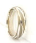 14k white gold Men's 6mm wedding band ring size 10 7.86 grams swirls grooves NEW