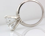platinum 11.5mm round brilliant cubic zirconia solitaire engagement ring 7.65g