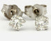 14k white gold 0.35ctw round brilliant diamond solitaire stud earrings NEW 0.57g