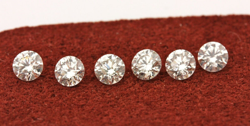 natural diamond parcel lot of 6 0.68ctw round brilliant 3-3.10mm D-G VS2-SI1 new