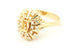 14k yellow gold 0.30ctw diamond cluster halo semimount ring size 6 4.25g vintage