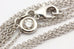 18k white gold 0.20ct round diamond chain necklace F SI2 18 inch lobster 2.57g