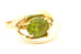 18k yellow gold 2ct oval green peridot ring band size 7.75 3.79g vintage estate
