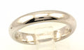 14k white gold Men's 4mm round polished wedding band size 8 ring NEW 5.84 grams