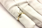 14k yellow gold 7mm round engagement ring solitaire setting 2.35g size 6.5 2.5mm