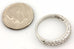 Platinum 0.66ctw round diamond pave wedding band 3.7mm ring size 5.25 NEW 3.67g