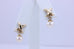 14k yellow gold X 28mm dangle earrings 6.3 - 6.6 mm round cultured pearls estate