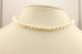 16 inch round cultured pearl strand necklace cream 7-7.5mm 14k white gold clasp
