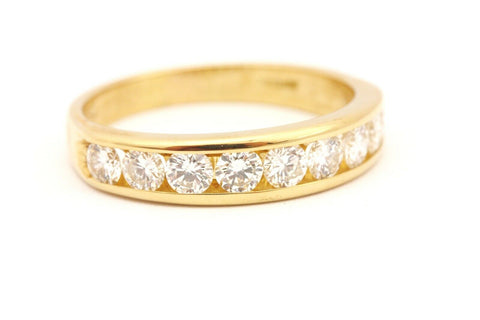 MAYOR'S 18k yellow gold 1.00ctw diamond ring band size 8.5 4.24g vintage estate
