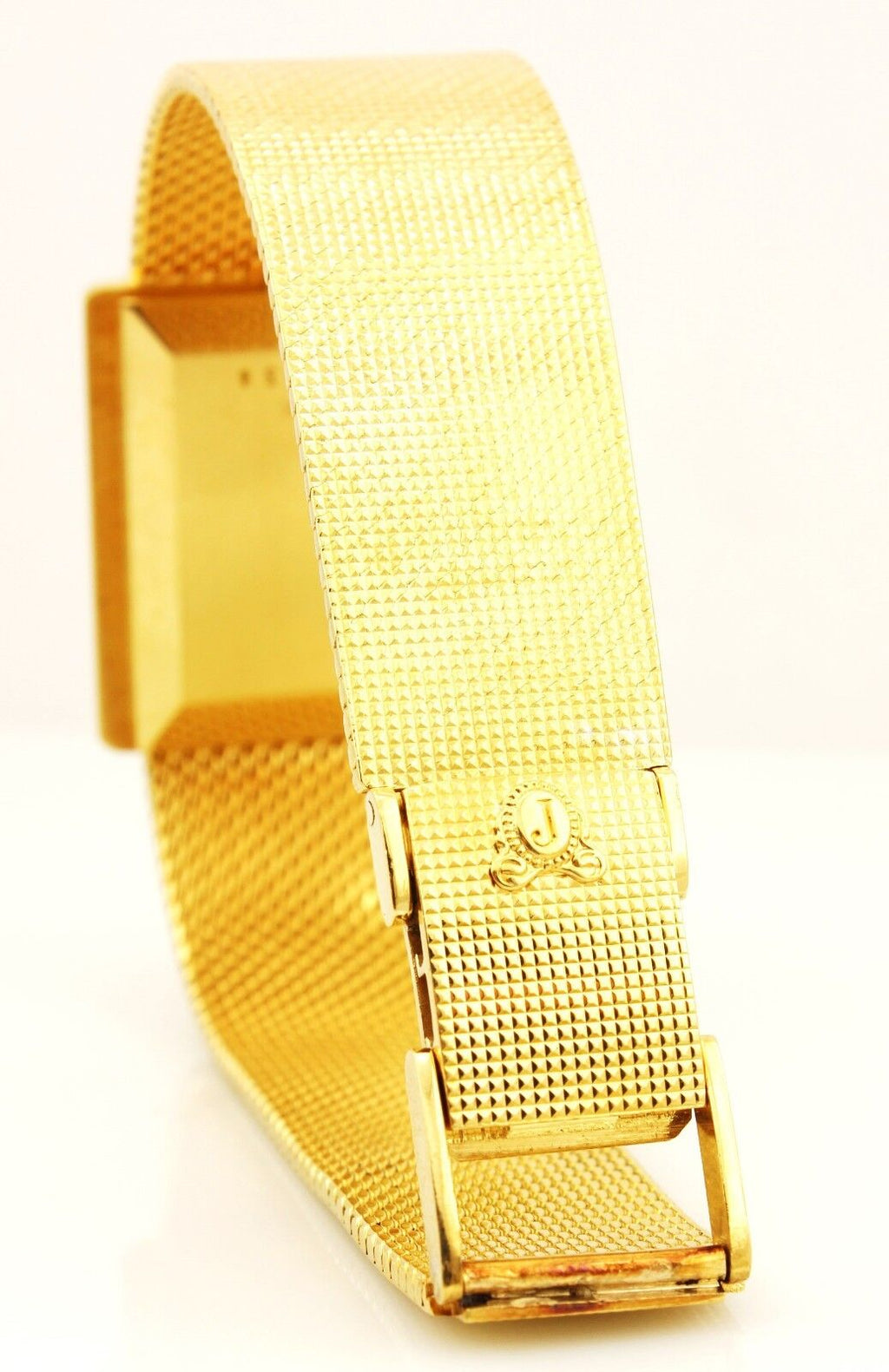 Juvenia Women's 18K Yellow Gold Rectangle Hand-Winding Watch w/ Gold Mesh Band