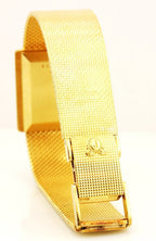 Juvenia Women's 18K Yellow Gold Rectangle Hand-Winding Watch w/ Gold Mesh Band