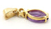 14k yellow gold pendant 0.35ct diamond 3ct purple amethyst 1 inch 2.65g vintage