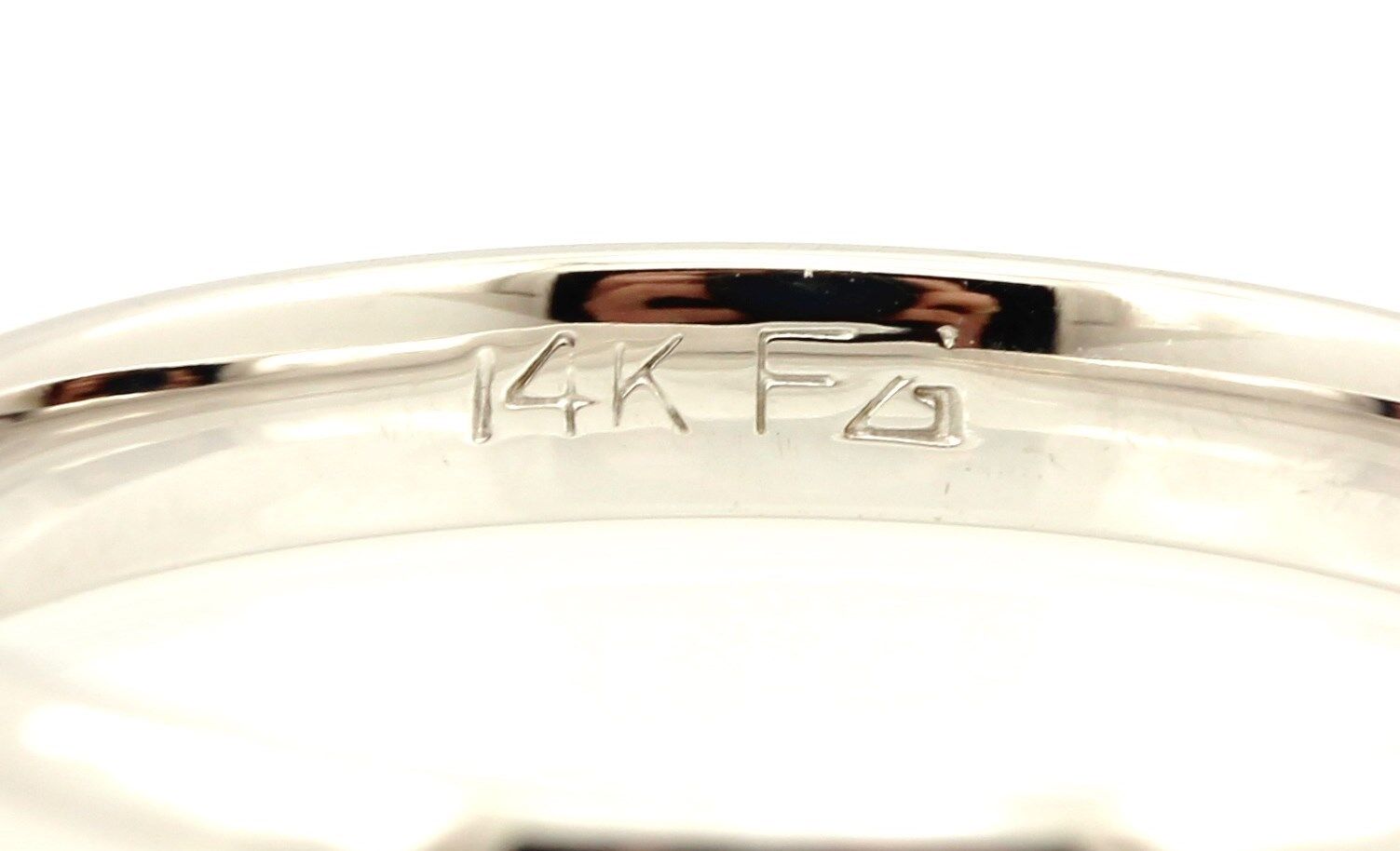 14k white gold 3mm comfort fit wedding band size 8 ring 2.44 grams NEW