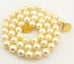16" cultured pearl necklace 7-7.5mm round magnet clasp 925 sterling silver New
