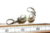 14k white gold 925 sterling silver 14mm drop freshwater pearl leverback earrings